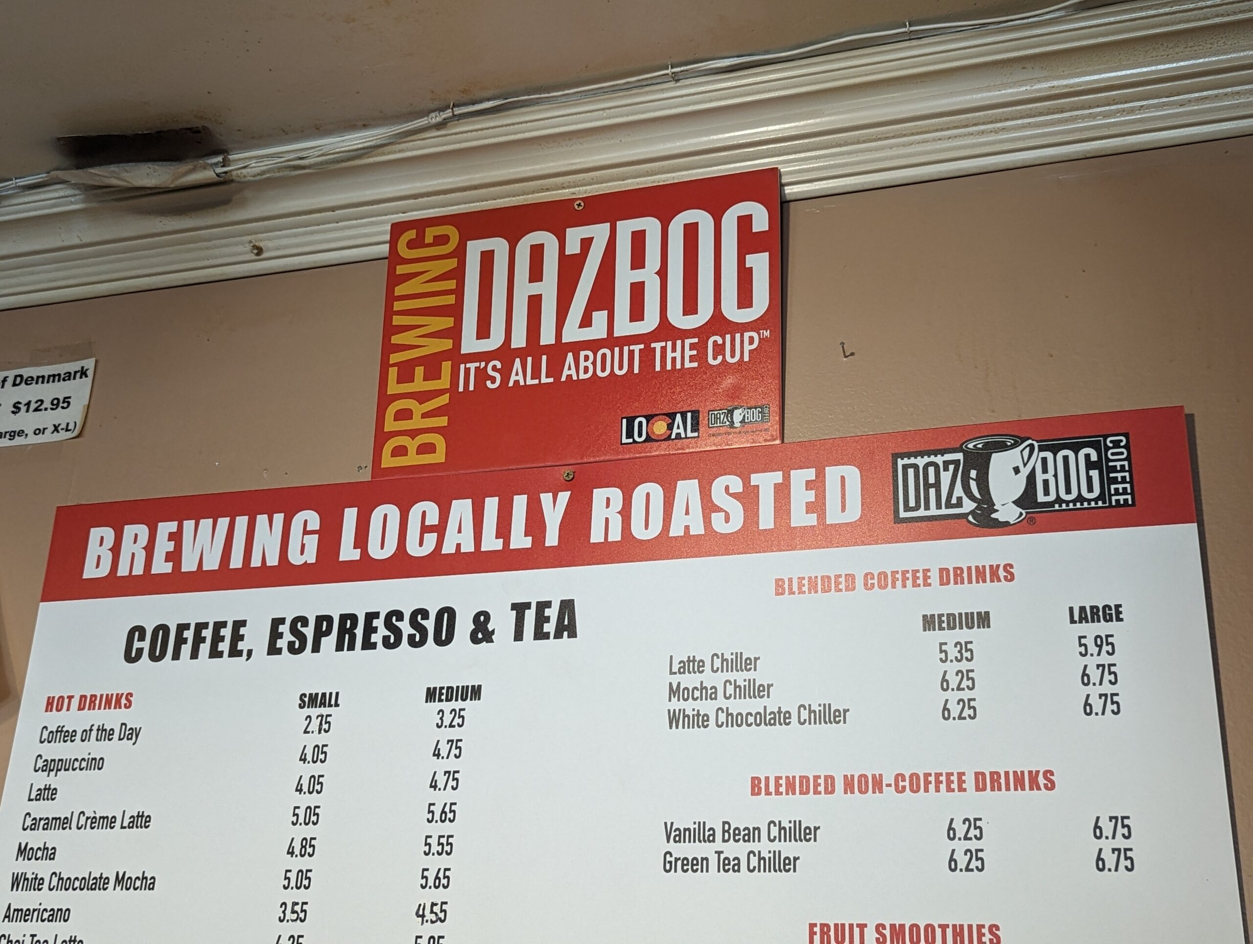 Now Serving DAZBOG Coffee, Espresso, & Tea!